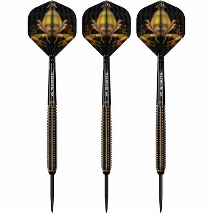 Mission Scorpion Darts - Steel Tip - 90% Tungsten - Black & Gold Electro