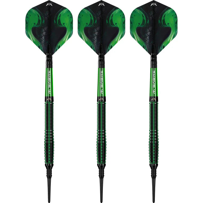 Mission Venom Darts - Soft Tip - 90% Tungsten - Black & Green Electro