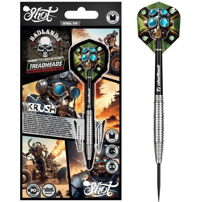 Shot Badlands Krush 90% Tungsten Steel Tip Darts