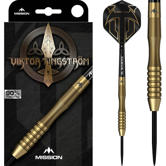Mission Viktor Tingstrom Darts
Steel Tip - 90% Tungsten - Gold