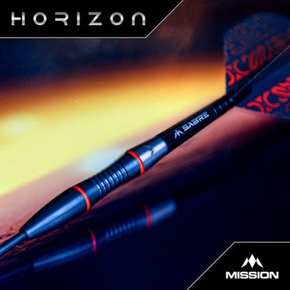 Mission Horizon Darts
Steel Tip - 95% Tungsten - Black PVD & Orange