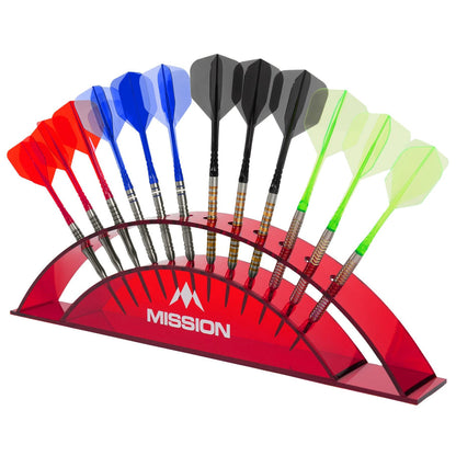 Mission Station 12
holds 12 darts - Acrylic Darts Display Arc Colours
