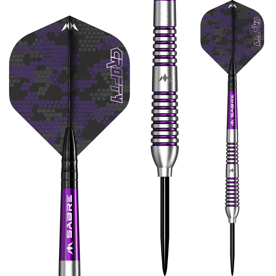 Mission Joe Croft Darts
Steel Tip - 95% Tungsten - Silver & Purple Electro