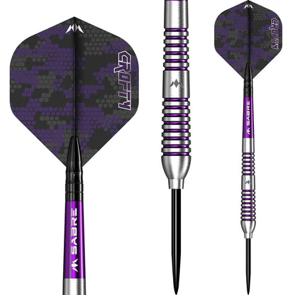 Mission Joe Croft Darts
Steel Tip - 95% Tungsten - Silver & Purple Electro