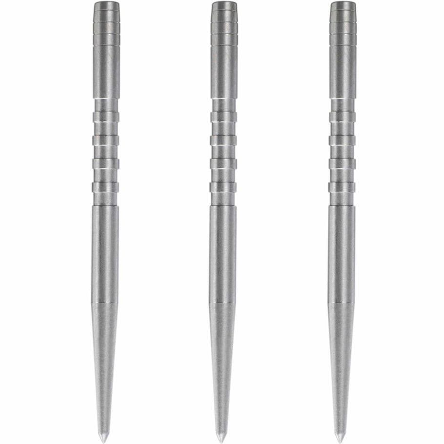 Condor Beak Dart Points - Steel Tip Replacement Points - with Cut - 5 Ring - Silver