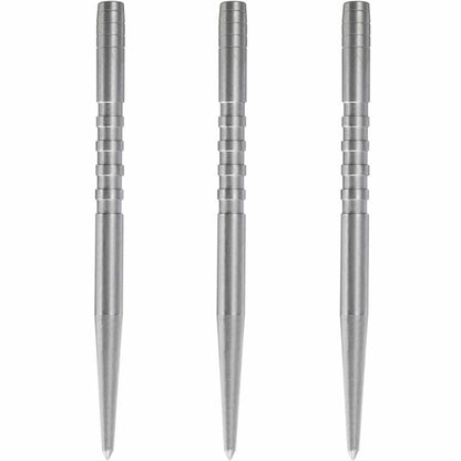 Condor Beak Dart Points - Steel Tip Replacement Points - with Cut - 5 Ring - Silver