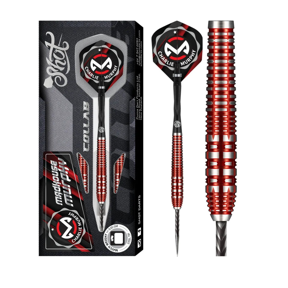 Shot Collab Pro Series Charlie Murphy 90% Tungsten Steel Tip Darts