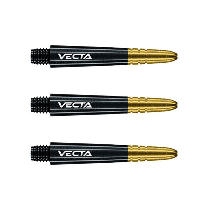 Winmau Vecta Polycarbonate Dart Stems with Aluminium Tips Black-Gold