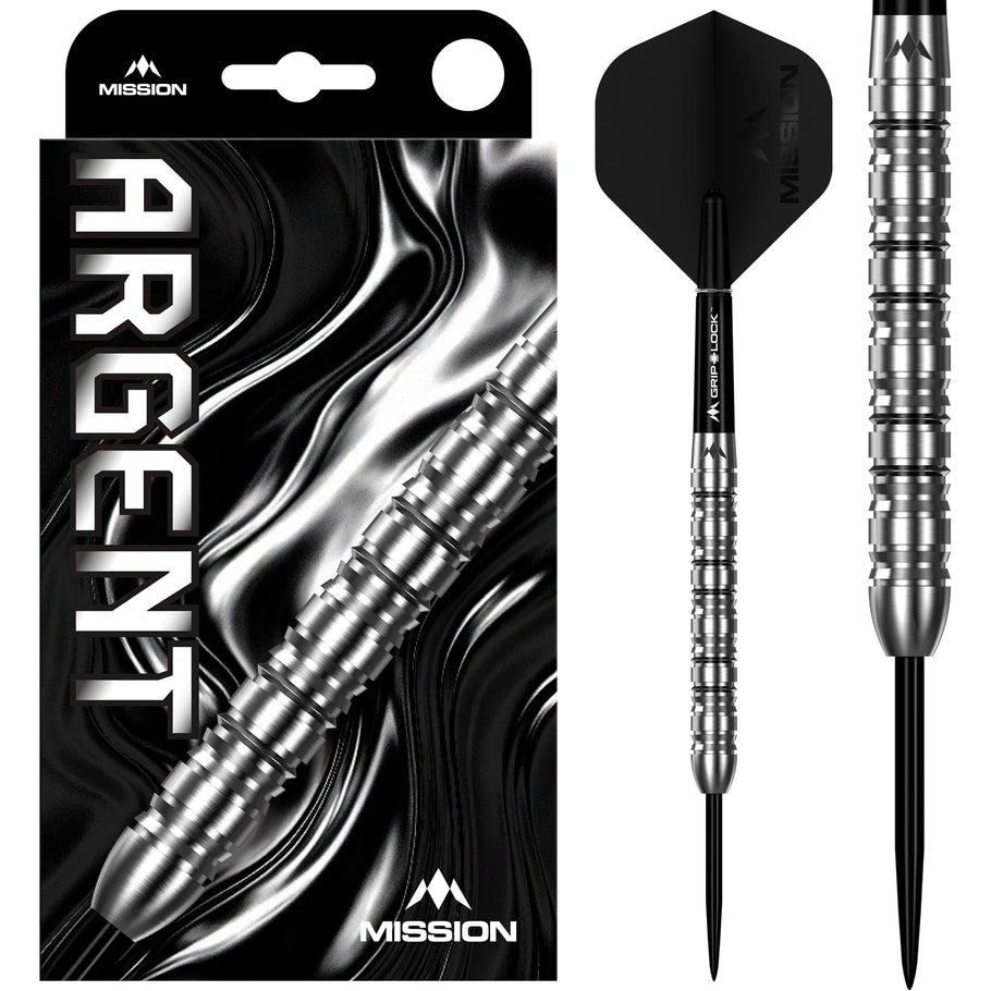 Mission Argent Darts
Steel Tip - 90% Tungsten - Silver