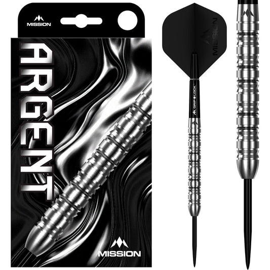Mission Argent Darts
Steel Tip - 90% Tungsten - Silver
