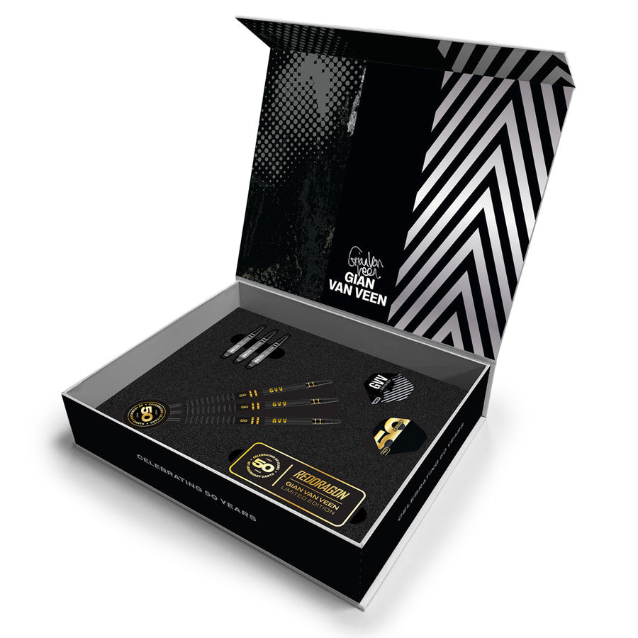 Red Dragon Gian van Veen 50 Years Limited Edition 90% Tungsten Steel Tip Darts