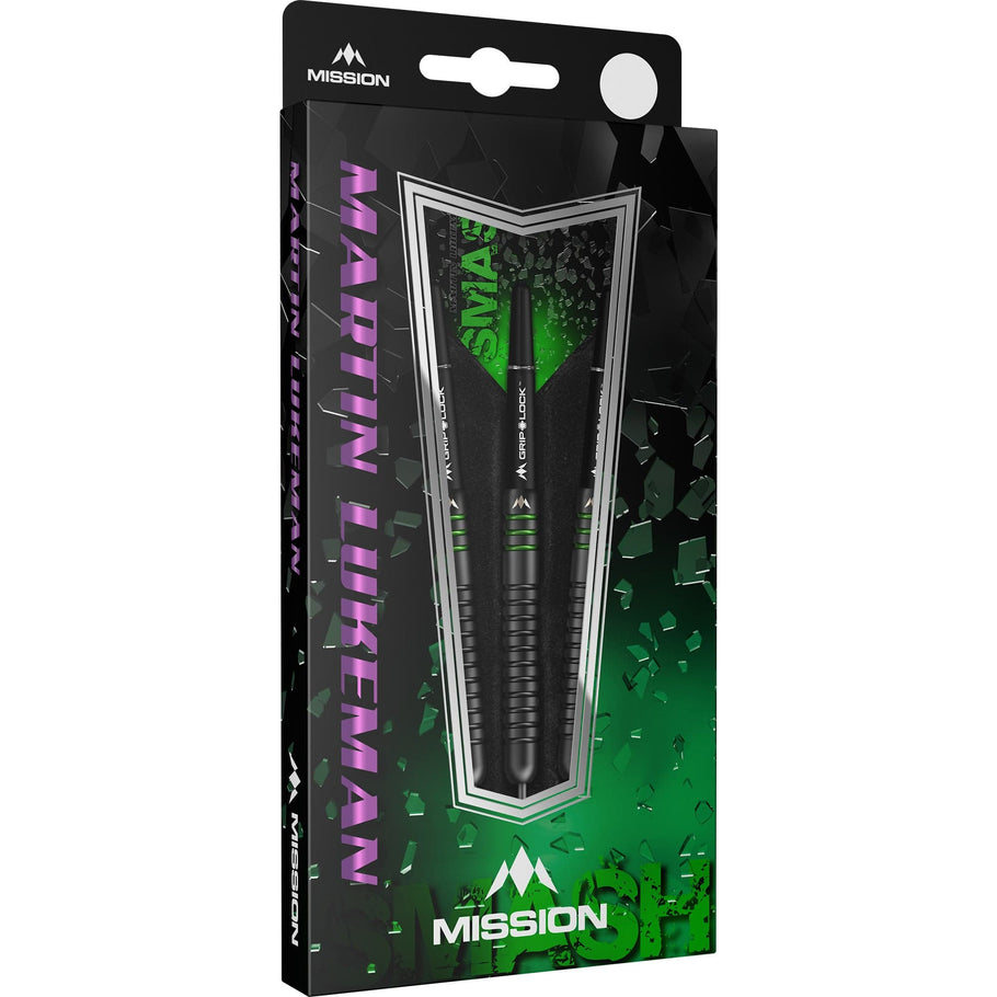 Mission Martin Lukeman Darts - Steel Tip - 90% - Smash - Black Titanium
