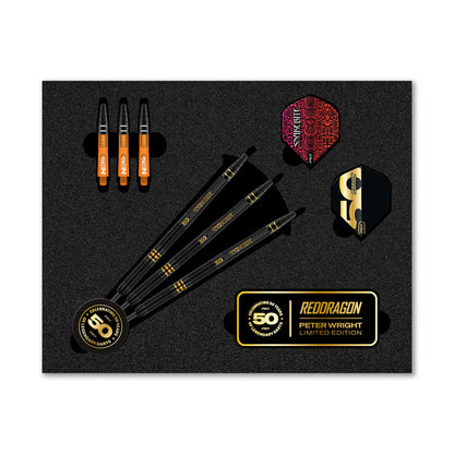 Red Dragon Peter Wright 50 Years Limited Edition 90% Tungsten Steel Tip Darts