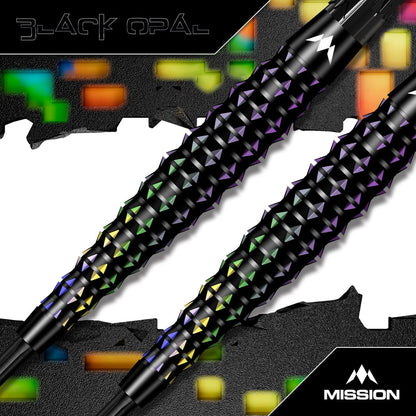 Mission Black Opal Darts
Steel Tip - 95% Tungsten - Black & Coral PVD