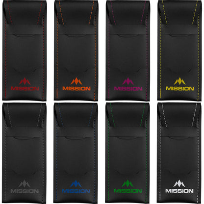 Mission Sport 8 Darts Case - Black Bar Wallet with Trim