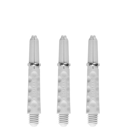 Harrows Dimplex Shafts - Dart Stems - with Rings - White