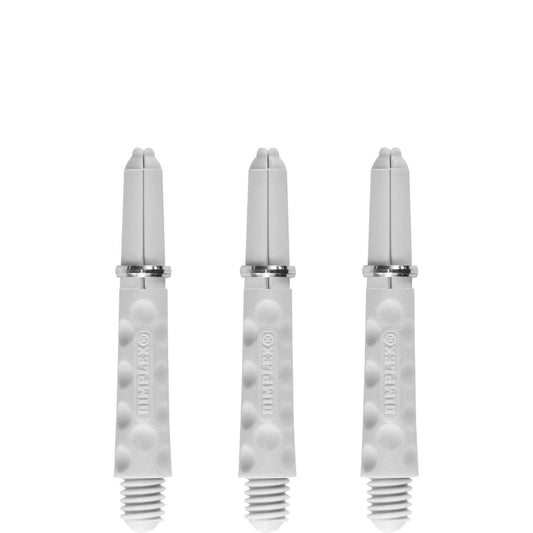 Harrows Dimplex Shafts - Dart Stems - with Rings - White
