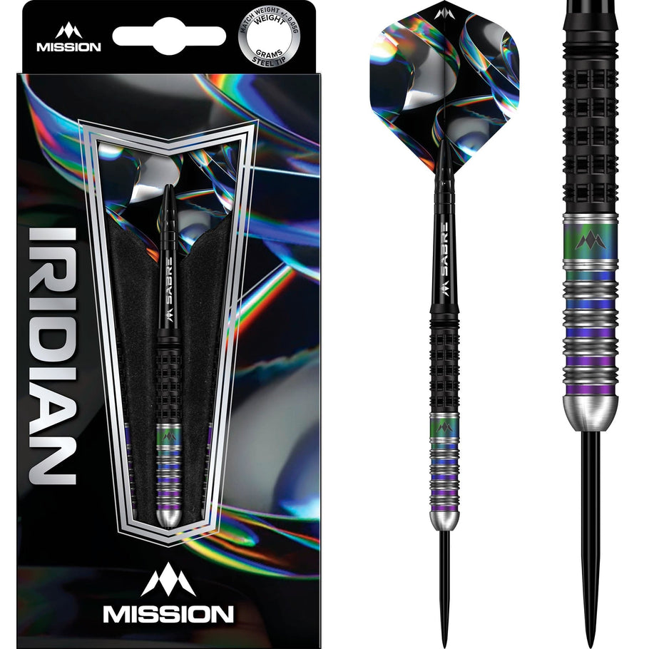 Mission Iridian Darts
Steel Tip - 90% Tungsten - Black & Coral PVD