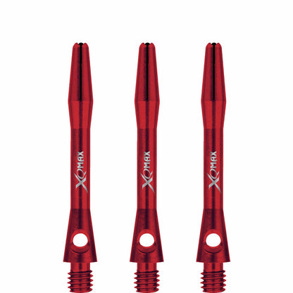 XQMax Aluminium Dart Shafts - Metal Dart Stems - Red