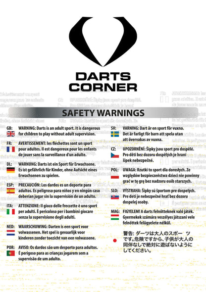 Thunder Series 1 - Steel Tip Brass - 2 Sets Darts - M1 - Black & Red - 22g