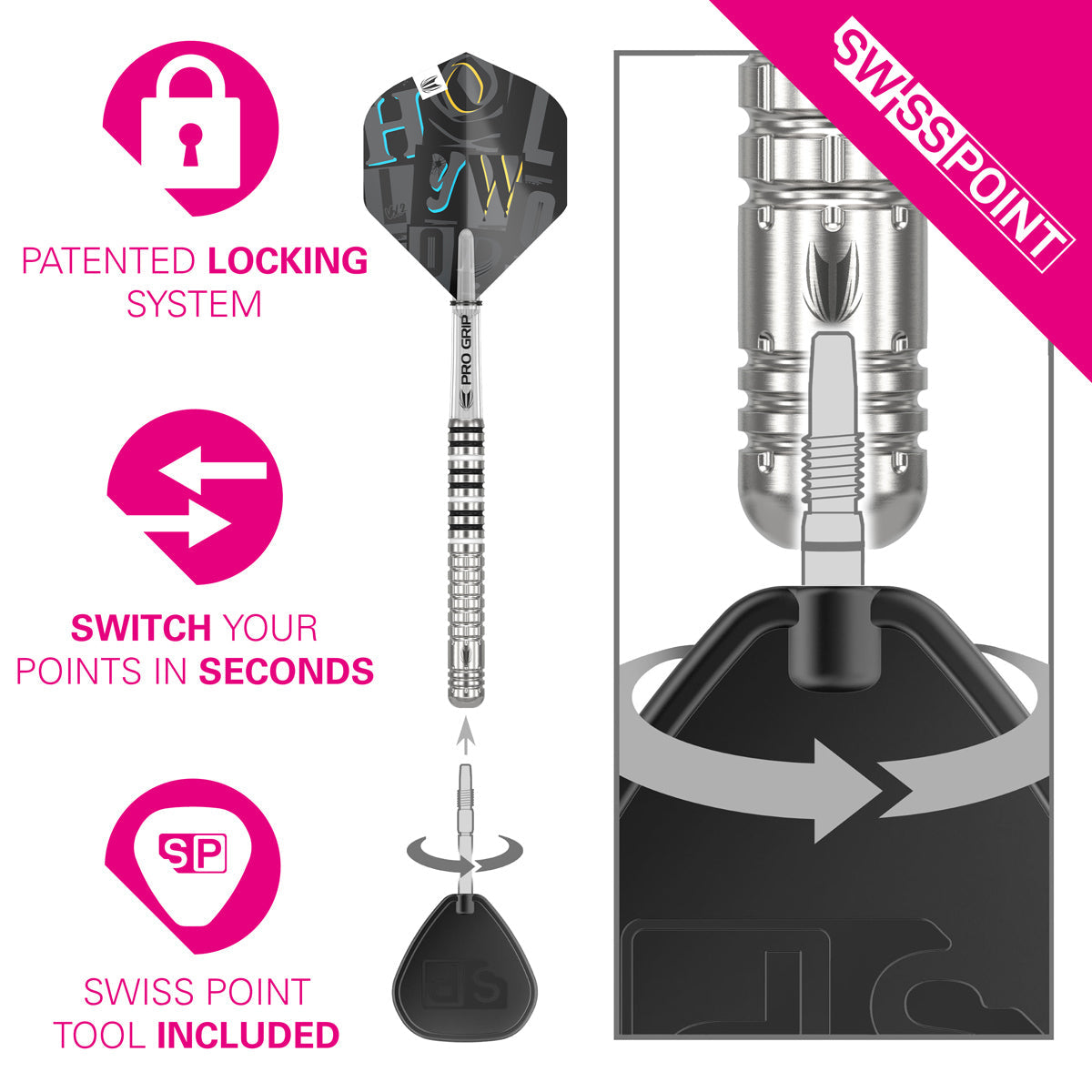 Chris Dobey G1 90% Tungsten Steel Tip Darts by Target