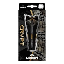 Mission Crypt Darts - Steel Tip - M2 - Black & Gold