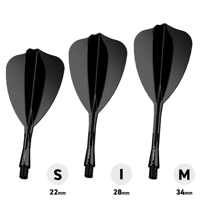 Winmau Fusion Arrow Integrated Flight & Shaft Black