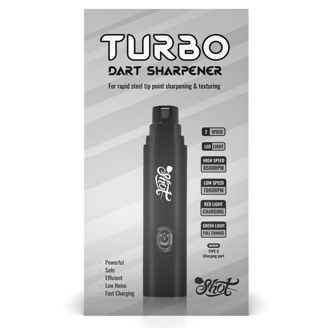 Shot Turbo Dart Sharpener
USB-C - Point Sharpening and Texturing