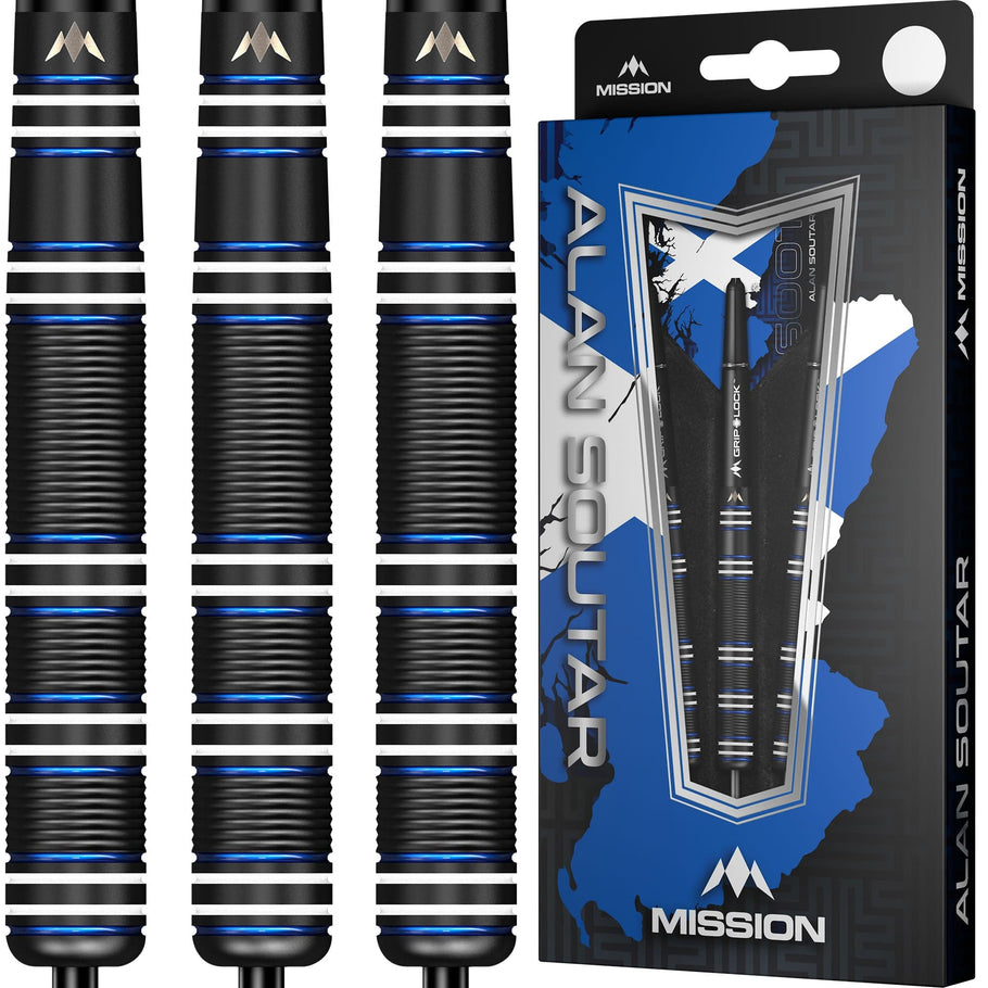Mission Alan Soutar Darts - Steel Tip - 90% - Soots - Black Titanium