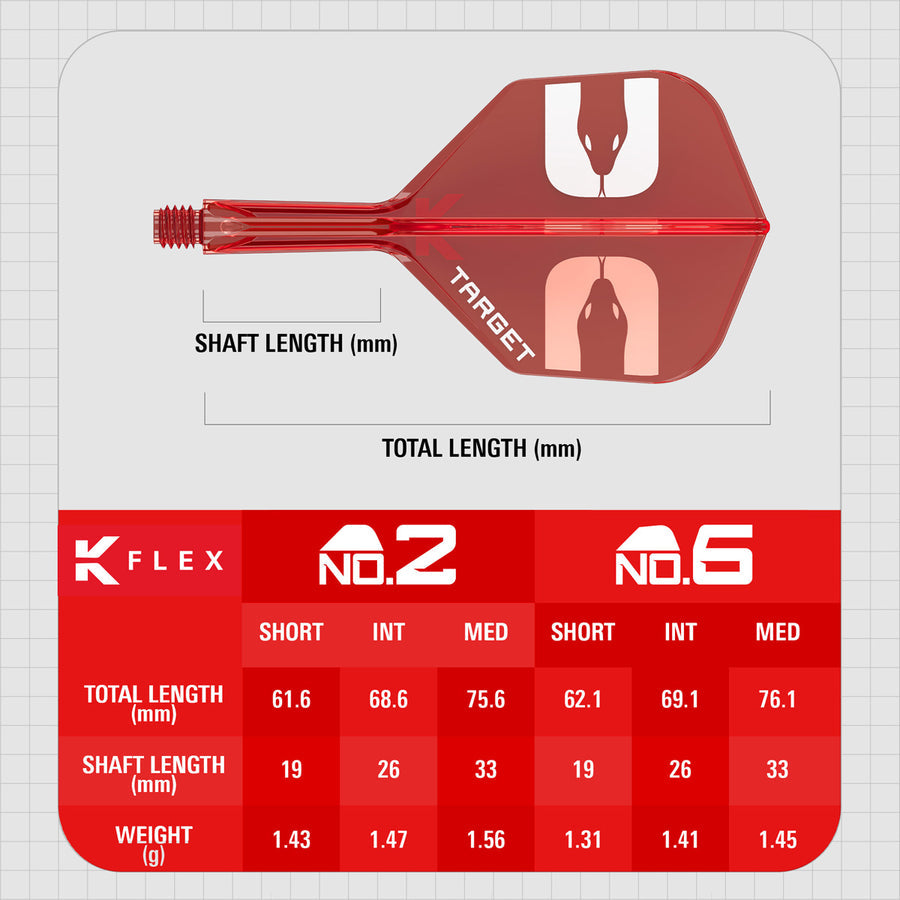 Aspinall No6 K-Flex Integrated Flights and Shafts by Target