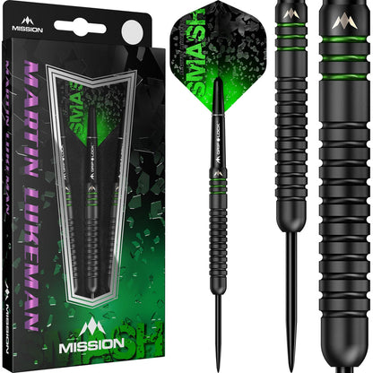 Mission Martin Lukeman Darts - Steel Tip - 90% - Smash - Black Titanium