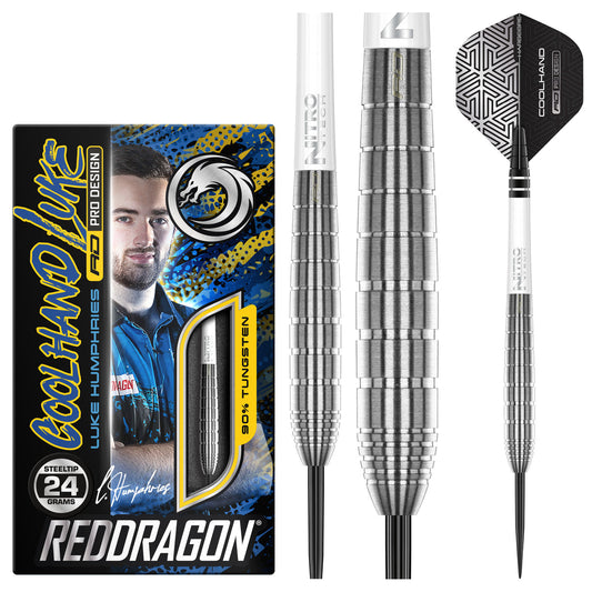 Luke Humphries TX1 90% Tungsten Steel Tip Darts by Red Dragon