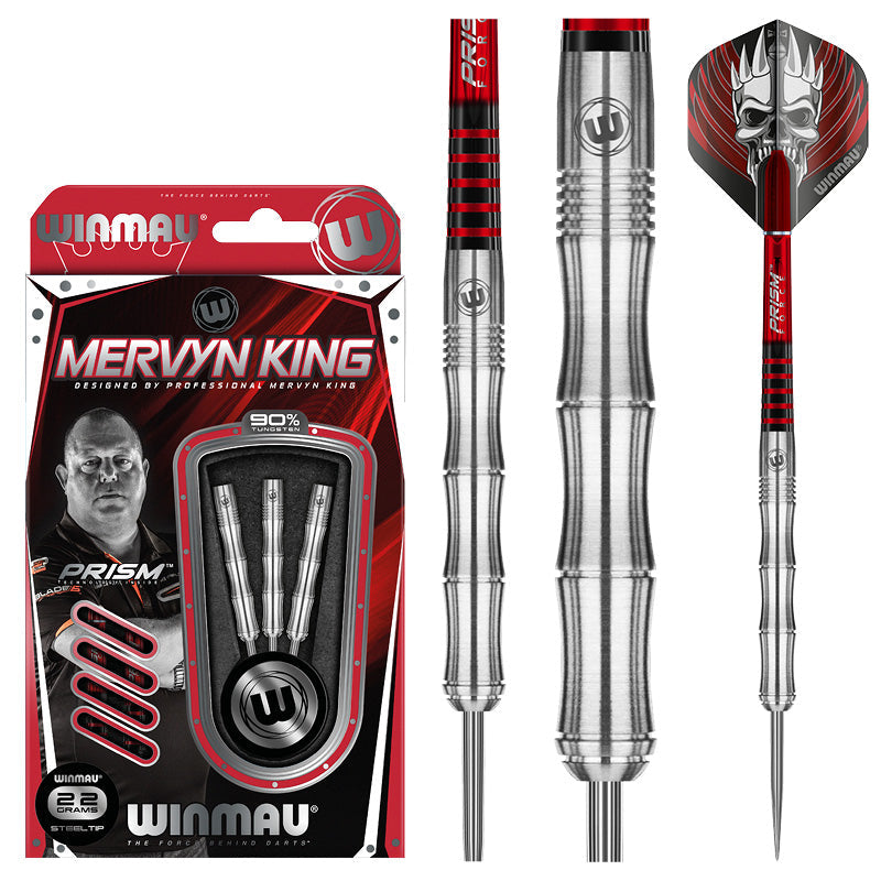 Winmau Mervyn King 90% Tungsten Steel Tip Darts