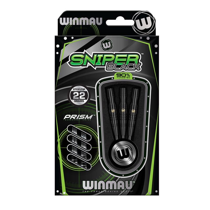 Winmau Sniper Black 90% Tungsten Steel Tip Darts