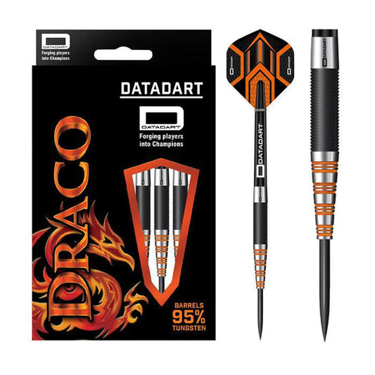 Datadart Draco Darts - Steel Tip - 95% - Black PVD - Orange