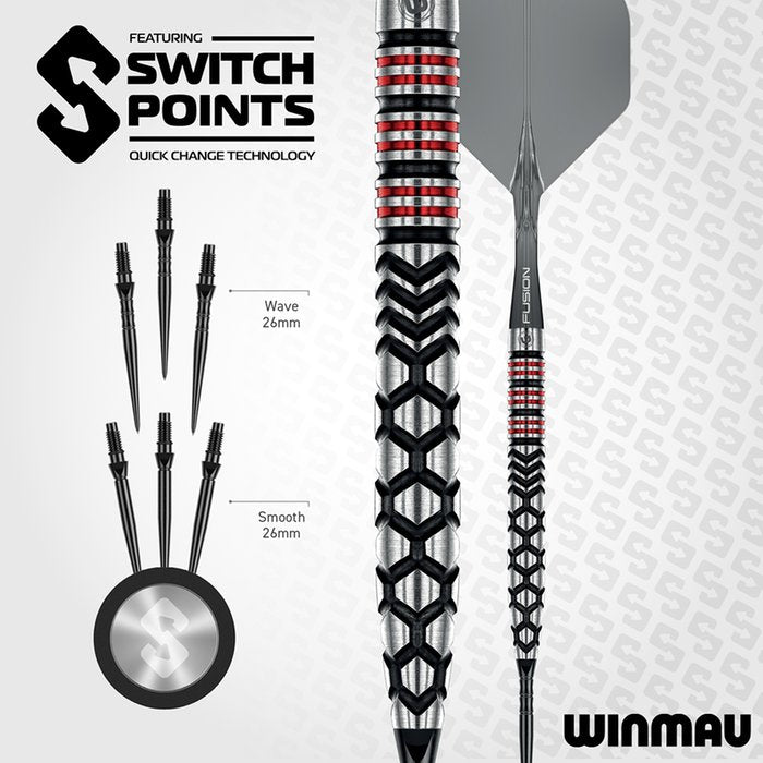 Winmau Fornax Tapered Switch Point 90% - Steel Tip Darts
