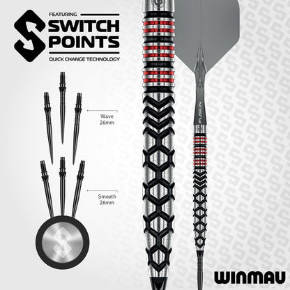 Winmau Fornax Tapered Switch Point 90% - Steel Tip Darts