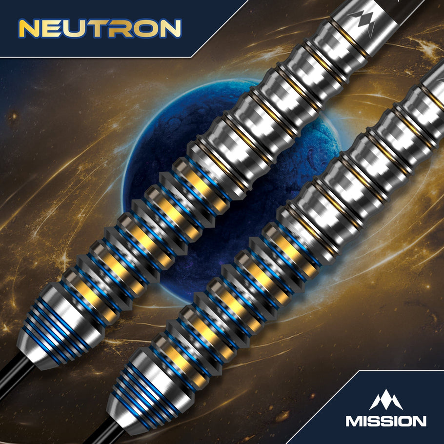 Mission Neutron Darts
Steel Tip - 95% Tungsten - Blue & Gold PVD