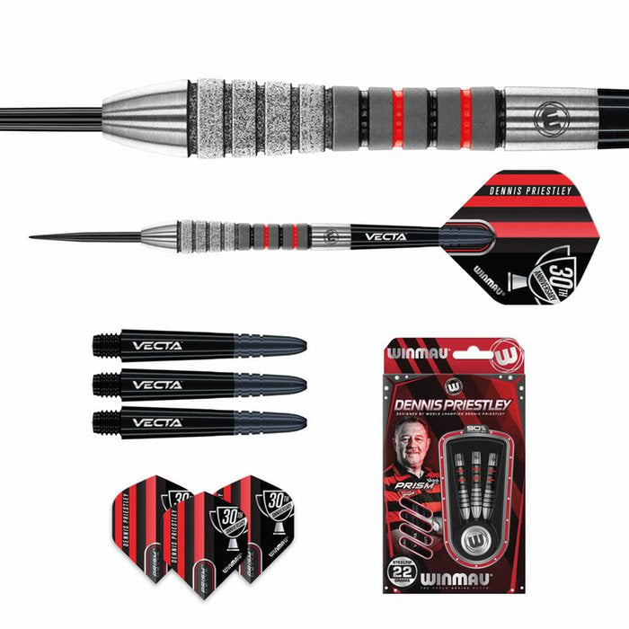 Dennis Priestley Diamond 3-Zero Steel Tip Darts by Winmau
