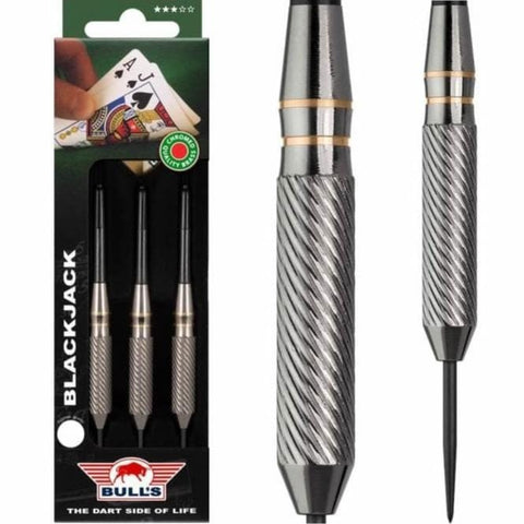 Bulls Black Jack Darts
Steel Tip Chromed Brass - Gold