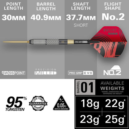 Target Stephen Bunting G5 Void 95% Tungsten SP Steel Tip Darts