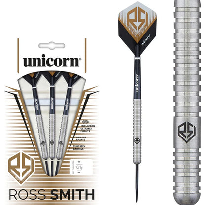 Ross Smith Natural 90% Tungsten Steel Tip Darts by Unicorn