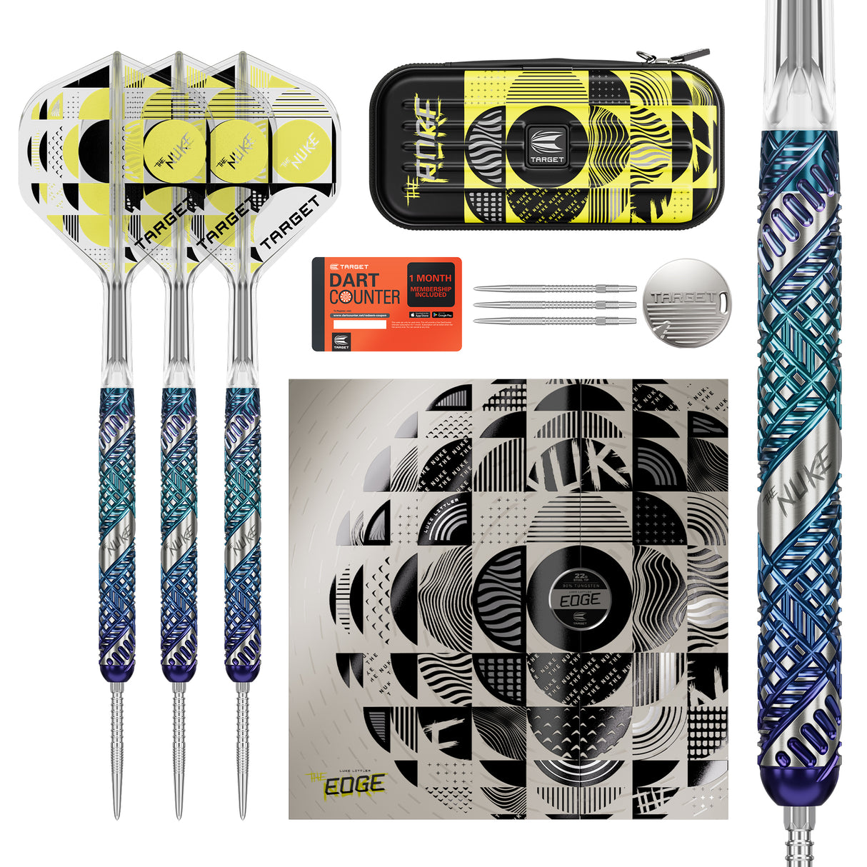 Luke Littler Edge 95% Tungsten SP Steel Tip Darts by Target