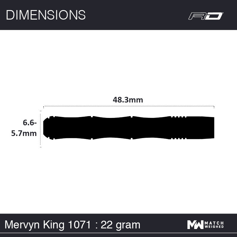 Winmau Mervyn King 90% Tungsten Steel Tip Darts