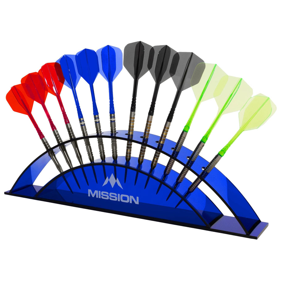 Mission Station 12
holds 12 darts - Acrylic Darts Display Arc Colours
