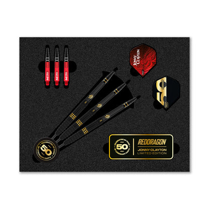 Red Dragon Jonny Clayton 50 Years Limited Edition 90% Tungsten Steel Tip Darts