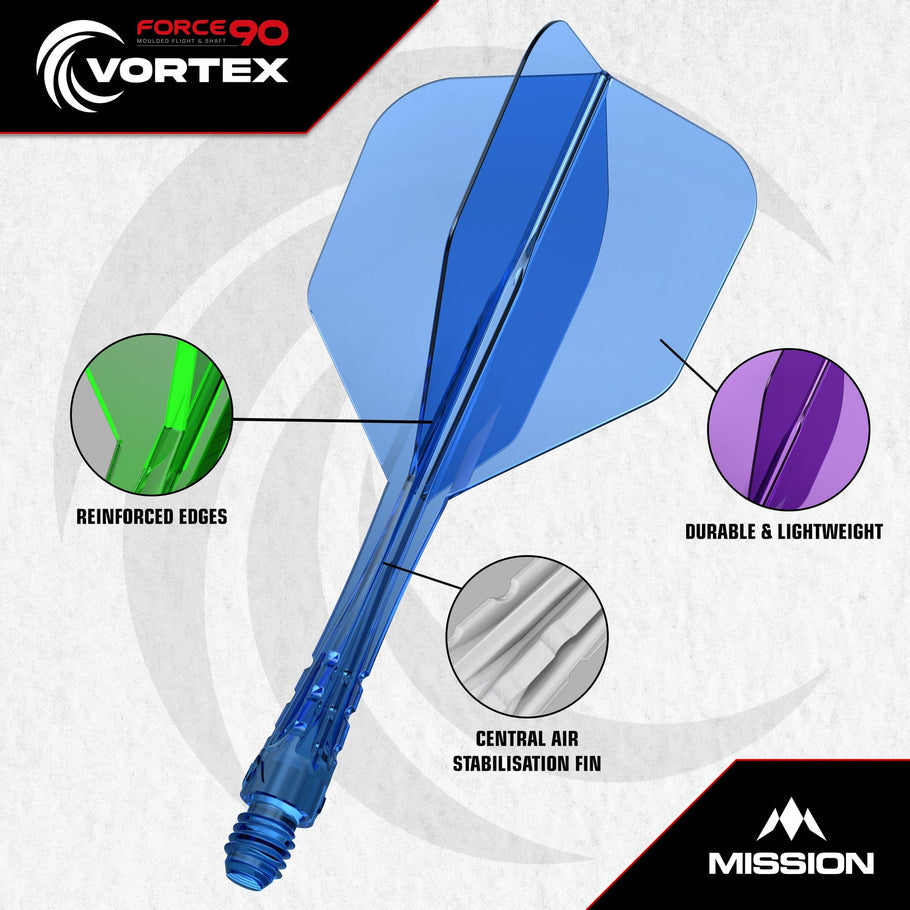Mission Force 90 Vortex Moulded Flight & Shaft - Standard No2