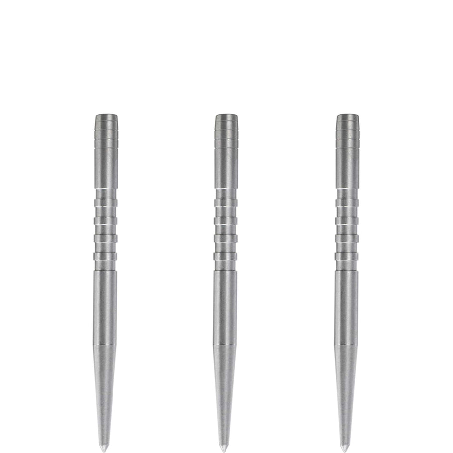 Condor Beak Dart Points - Steel Tip Replacement Points - with Cut - 5 Ring - Silver