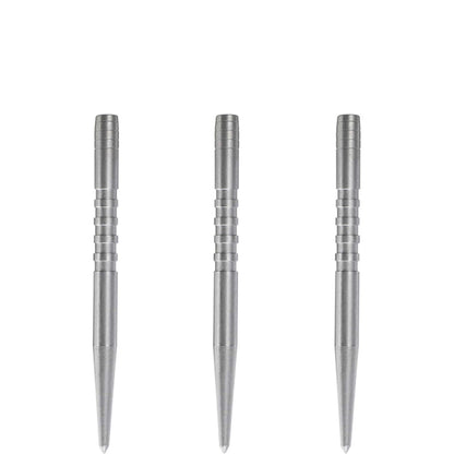 Condor Beak Dart Points - Steel Tip Replacement Points - with Cut - 5 Ring - Silver