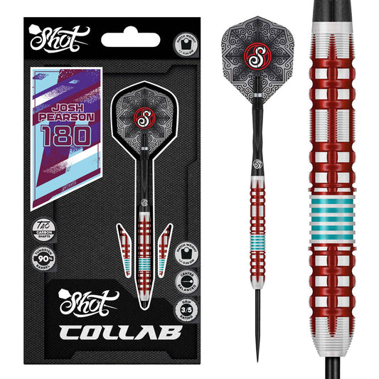 Shot Collab Series Darts
Steel Tip - 90% Tungsten - Josh Pearson